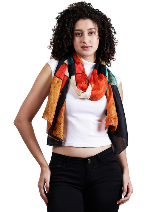 Geometrical Pure Silk Designer Scarf