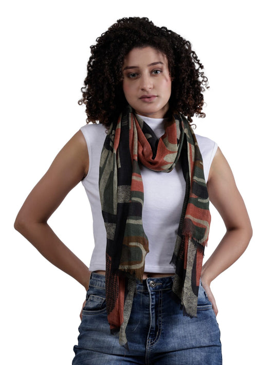 Tribal Merino Silk Designer Scarf