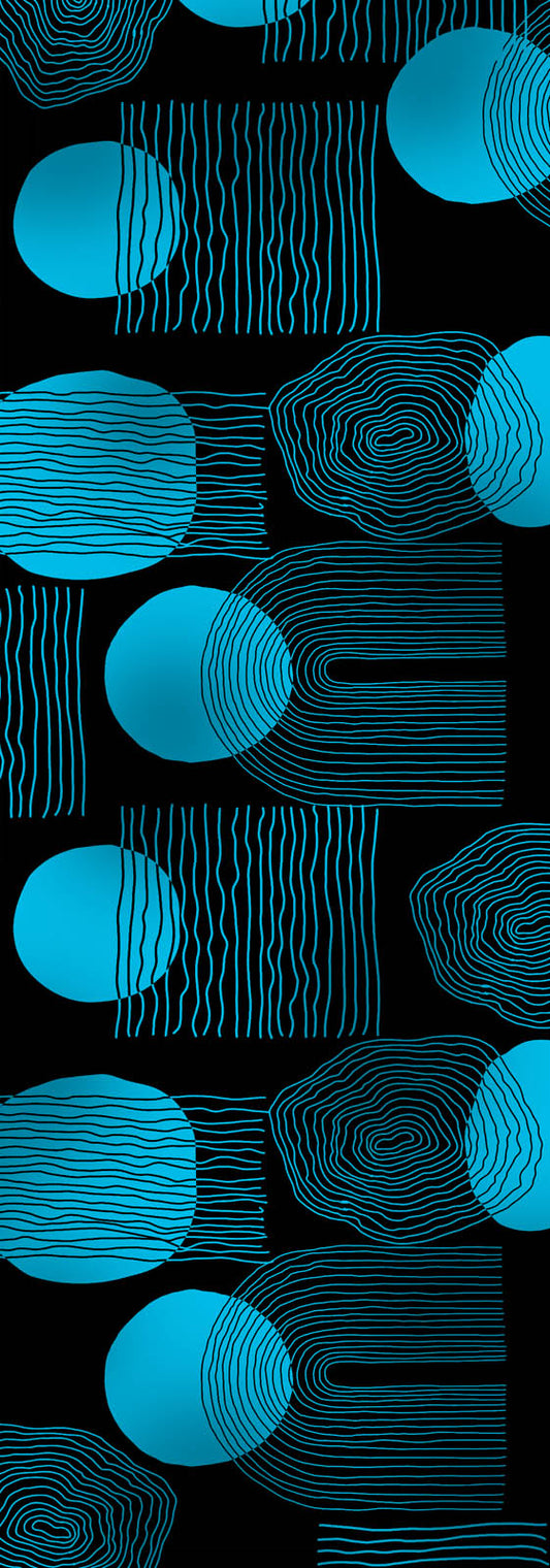 Abstract Merino Silk Designer Scarf