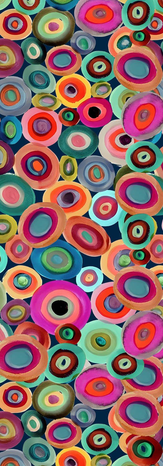 Concentric Circle Pure Silk Designer Scarf