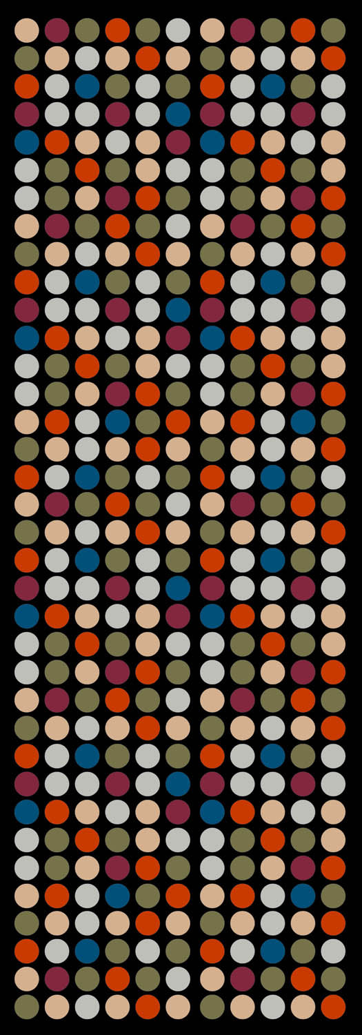 Geometrical Dots Print Merino Wool Scarf