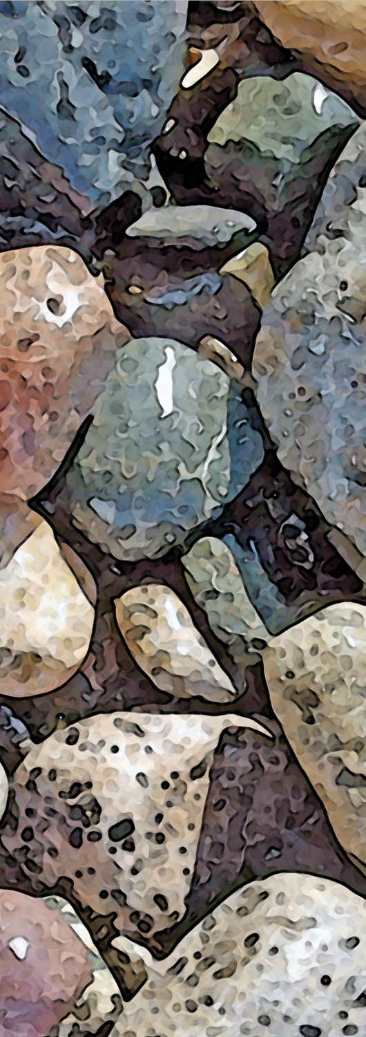 Abstract Rock Print Fine Merino Designer Scarf