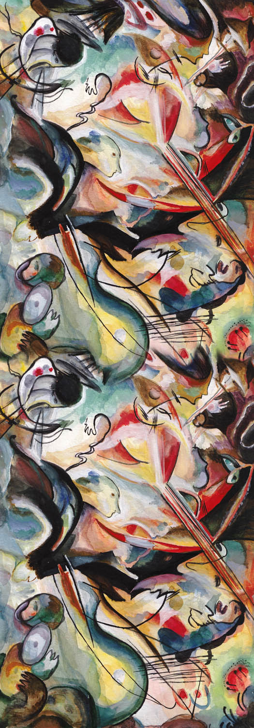 Abstract Painting Fine Merino Designer Scarf