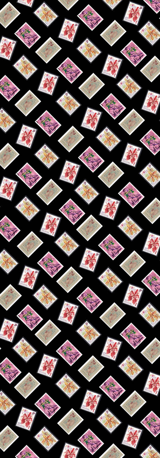 Abstract Print Pure Cashmere Wool Scarf