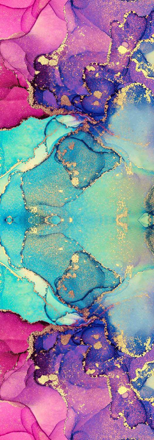 Abstract Print Pure Cashmere Wool Scarf