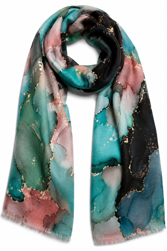 Opaline Luxe Flow – Modal Silk Summer Scarf