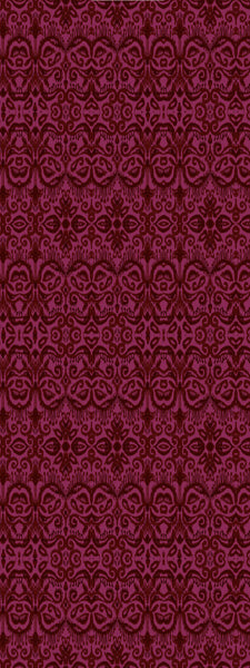 Crimson Damask Royale – Pure Silk Summer Scarf