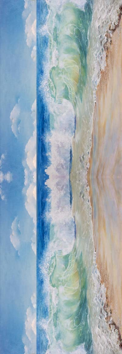 Australian Coastal Print Pure Silk Designer Scarf