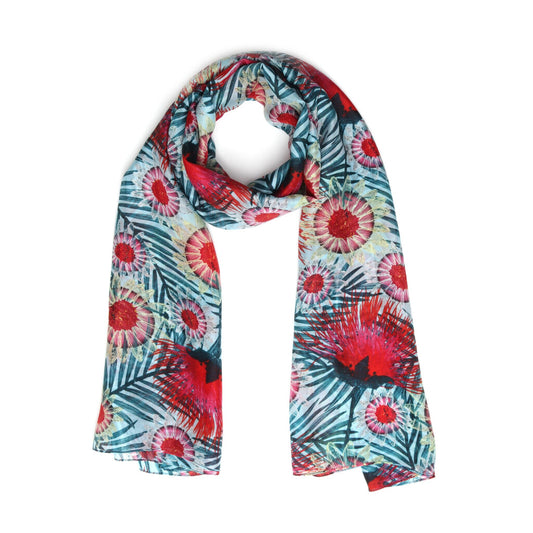 Floral Pure Silk Designer Scarf