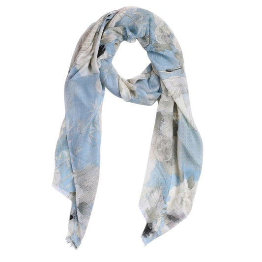 Floral Pure Silk Designer Scarf