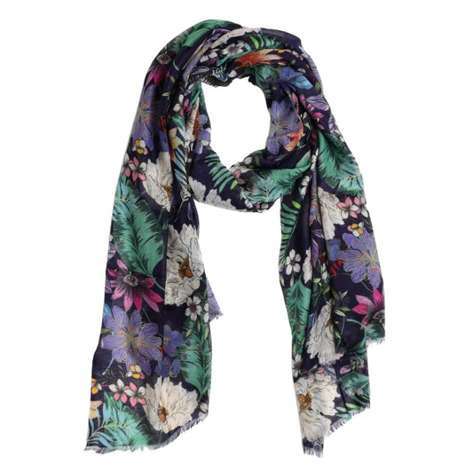 Floral Pure Silk Designer Scarf