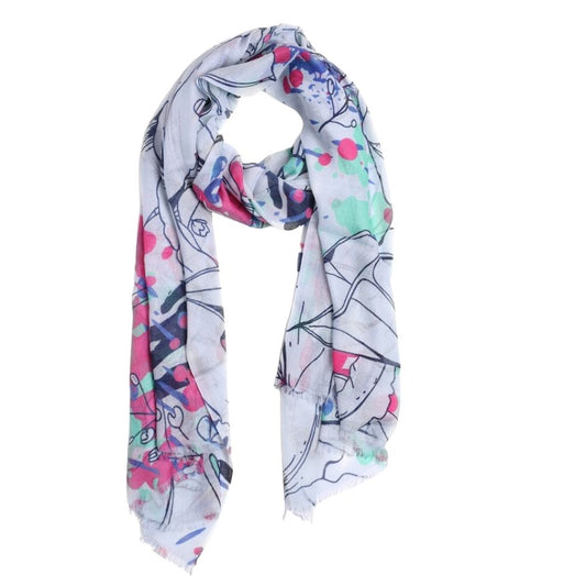 Abstract Modal Silk Designer Scarf
