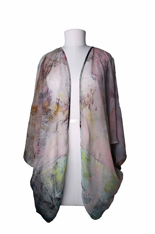 Pink Abstract Kimono
