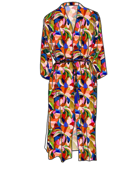 204-PB54 - Wrap Tie Dress