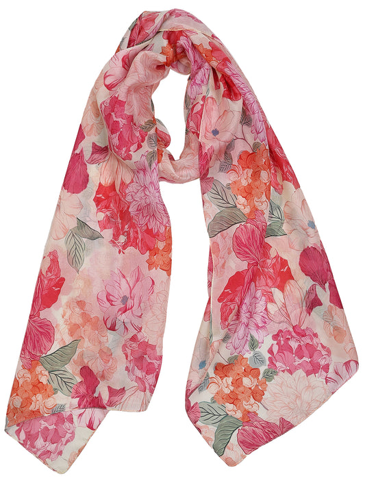 Floral Pure Silk Designer Scarf