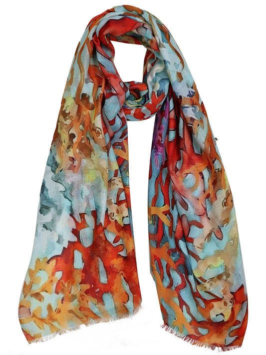 Floral Modal Silk Designer Scarf