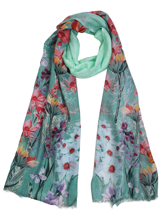 Floral Modal Silk Designer Scarf