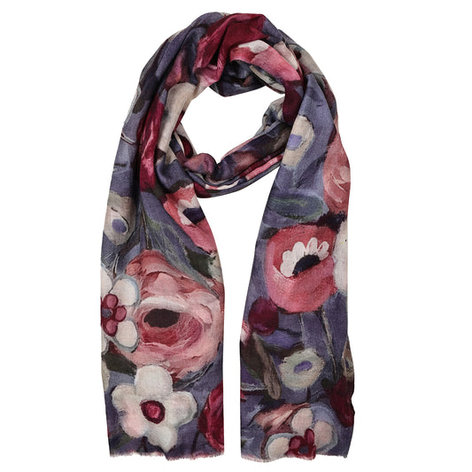 Dusty Rose Garden – Merino Wool Scarf