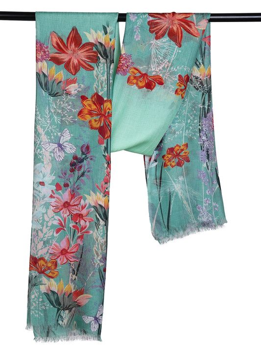 Floral Modal Silk Designer Scarf
