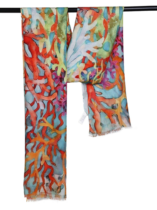 Floral Modal Silk Designer Scarf