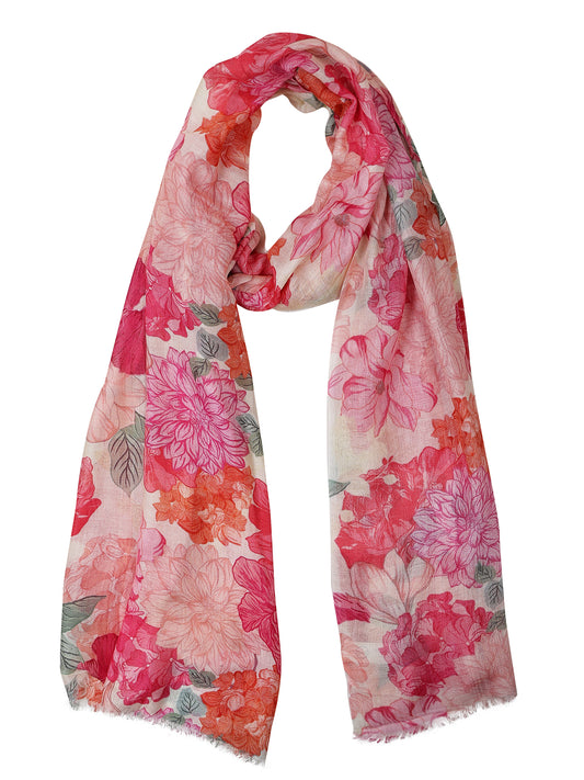 Floral Modal Silk Designer Scarf