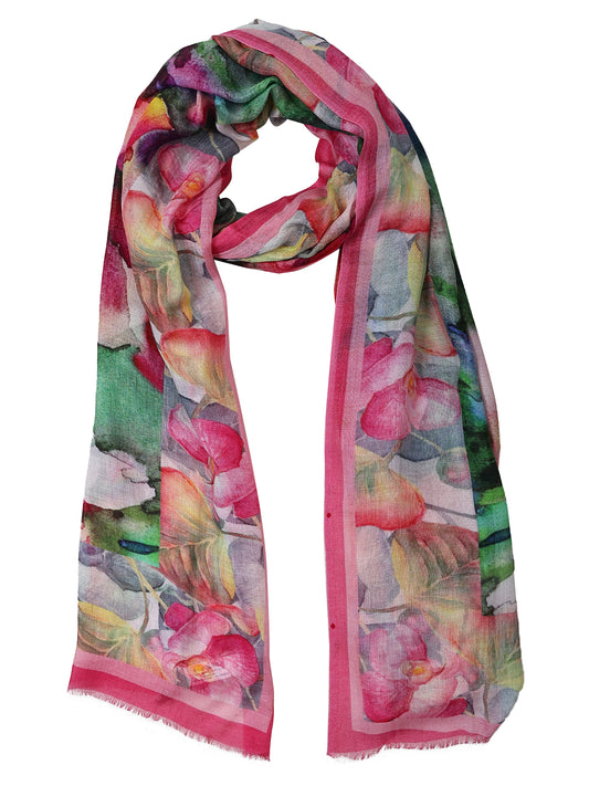 Floral Modal Silk Designer Scarf