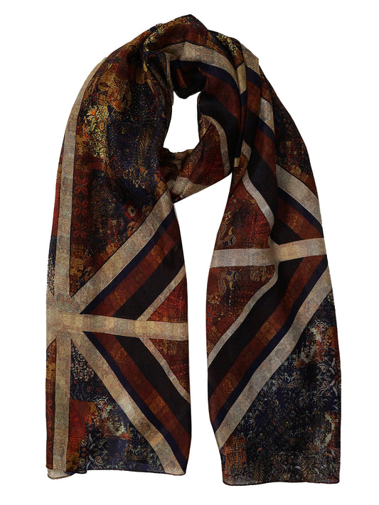 Abstract Pure Silk Designer Scarf