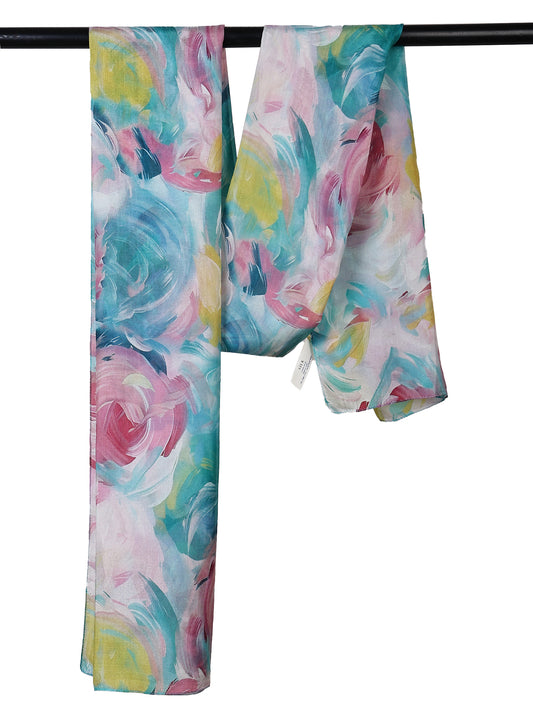 Floral Pure Silk Designer Scarf