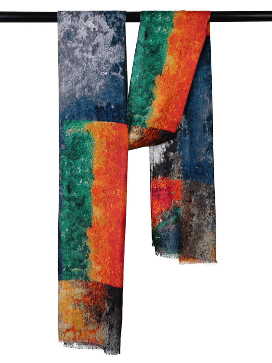 Urban Mosaic Abstract – Cotton Modal Summer Scarf