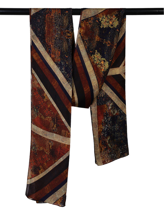 Abstract Pure Silk Designer Scarf