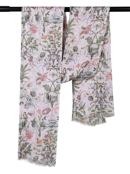 Floral Modal Silk Designer Scarf