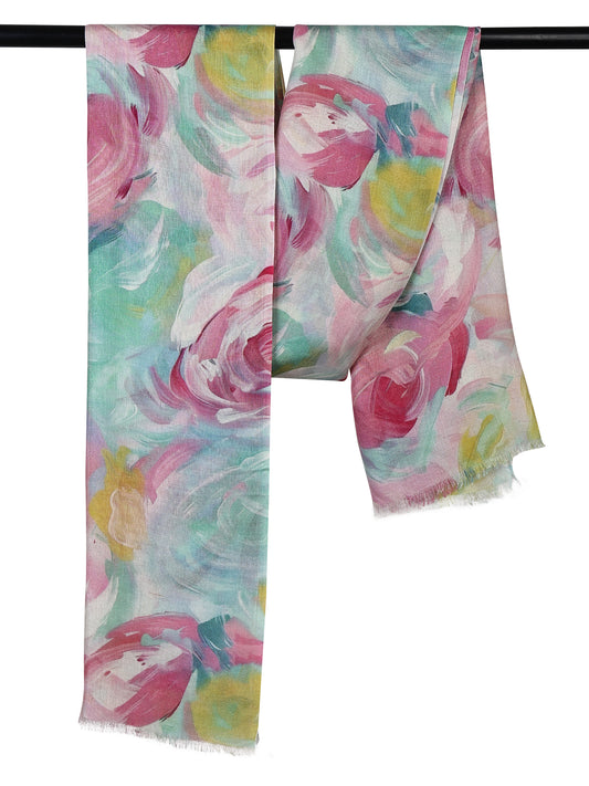 Floral Modal Silk Designer Scarf