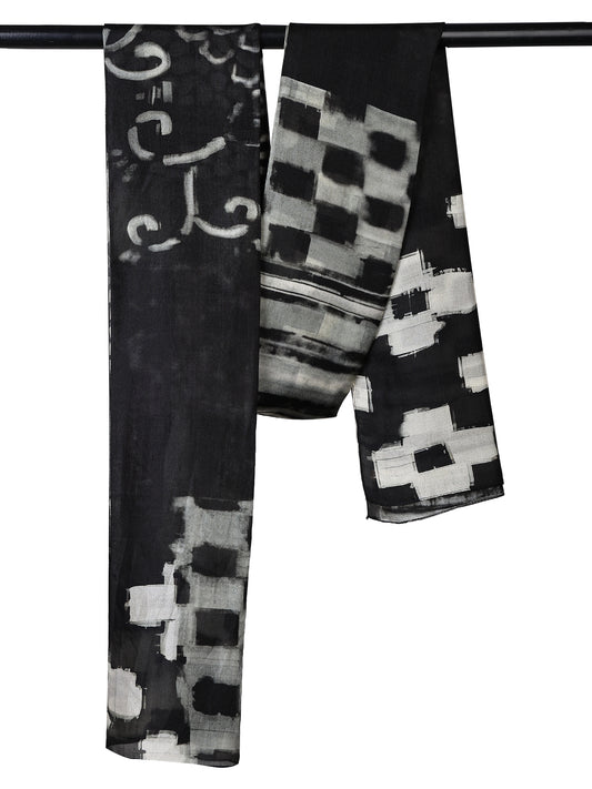 Abstract Pure Silk Designer Scarf