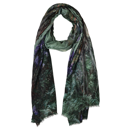 Whispering Lake Garden – Fine Merino  Scarf