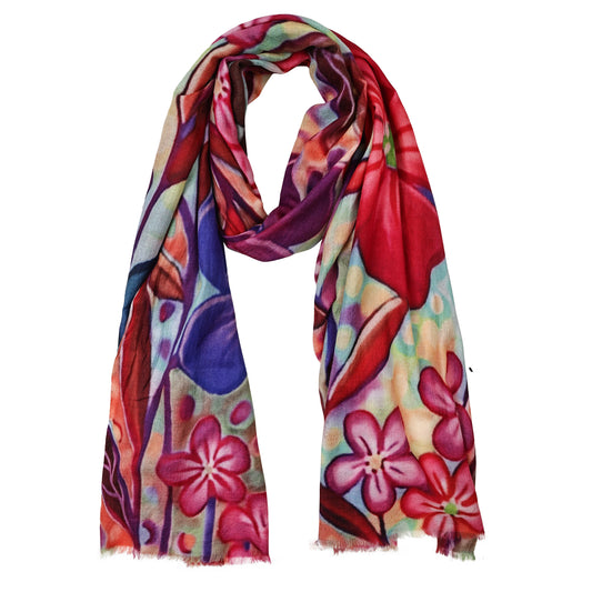 Carnival Blossom Parade – Fine Merino Scarf