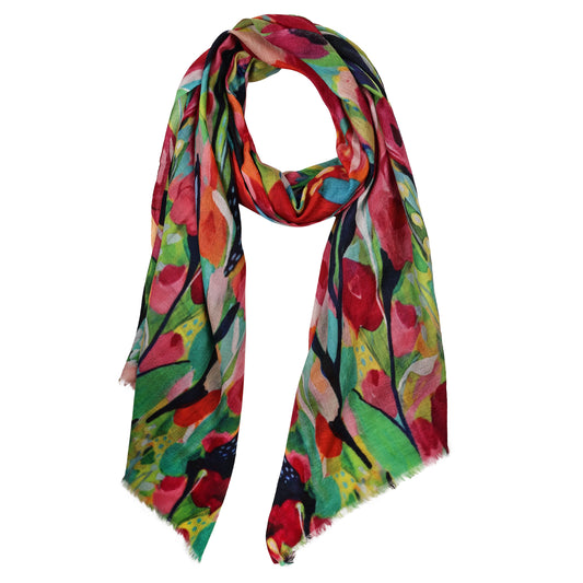 Wildflower Carnival – Merino Wool  Scarf