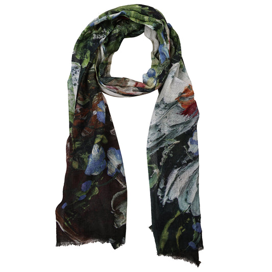 Wild Daisy Symphony – Merino Wool Scarf