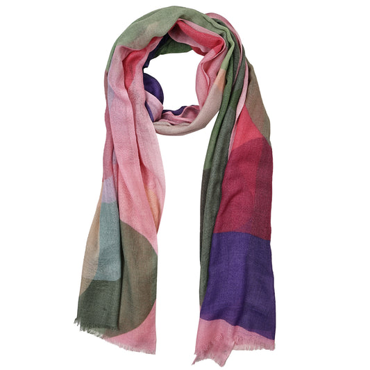 Pastel Orbit – Fine Merino Scarf