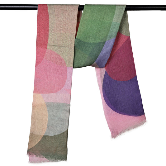 Pastel Orbit – Merino Wool Scarf
