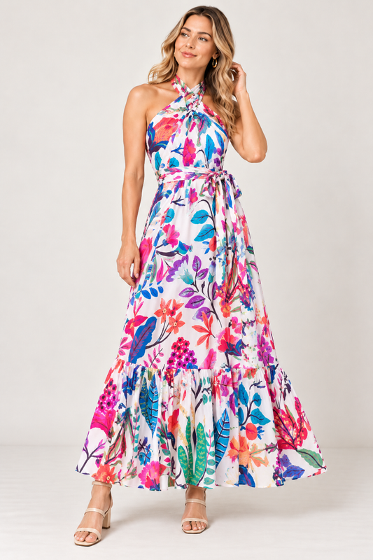 Floral Print 3-Way Multi-Wear Rayon Skirt