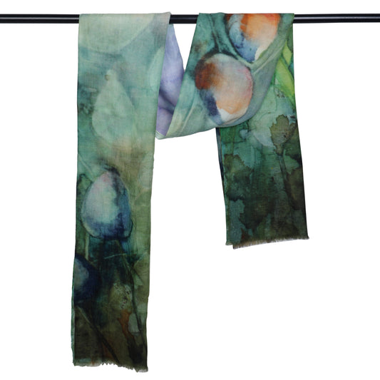 Floral Print  Fine Merino  Designer Scarf