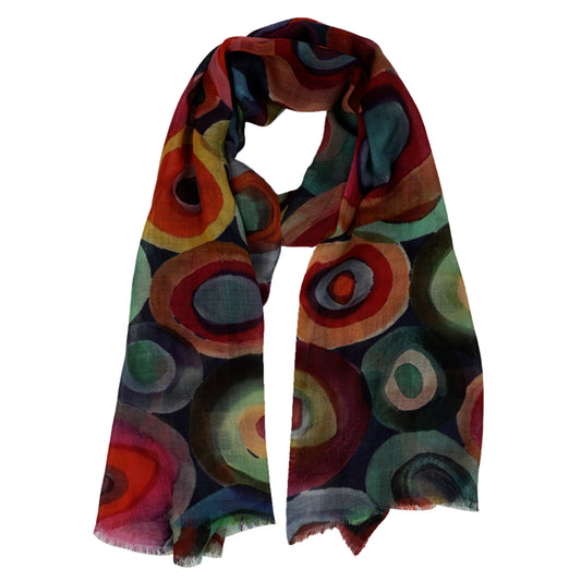 Concentric Circle Modal Silk Designer Scarf