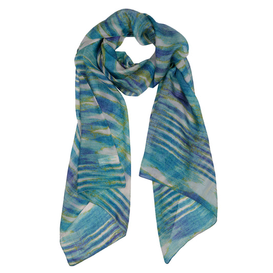 Abstract Pure Silk Designer Scarf