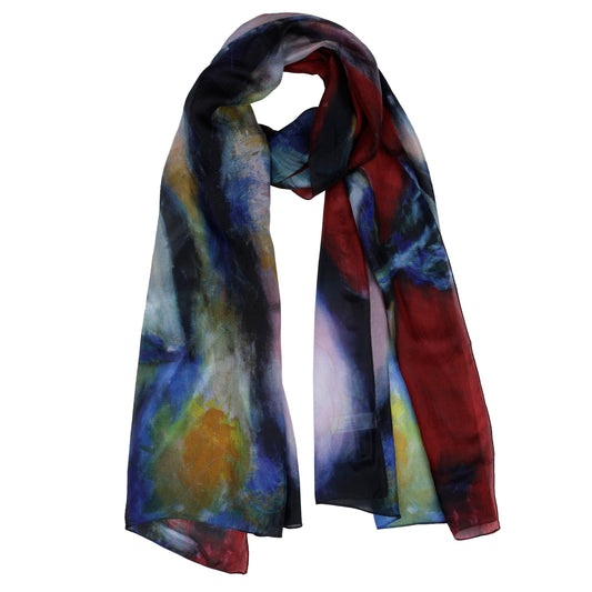 Abstract Pure Silk Designer Scarf