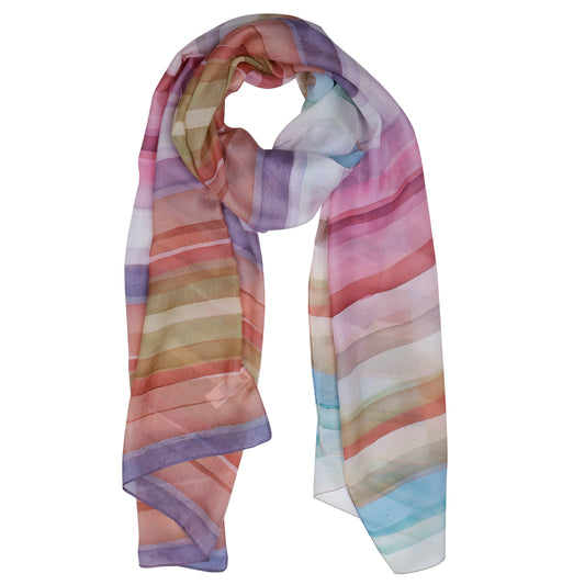 Abstract Pure Silk Designer Scarf