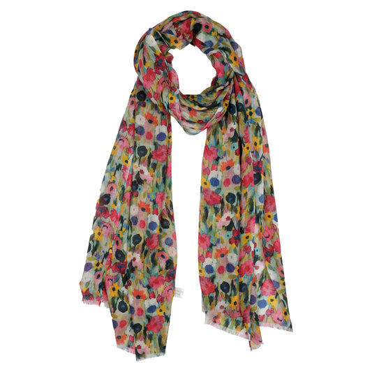 Floral Modal Silk Designer Scarf