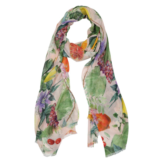 Fruit Print Modal Silk Designer Scarf