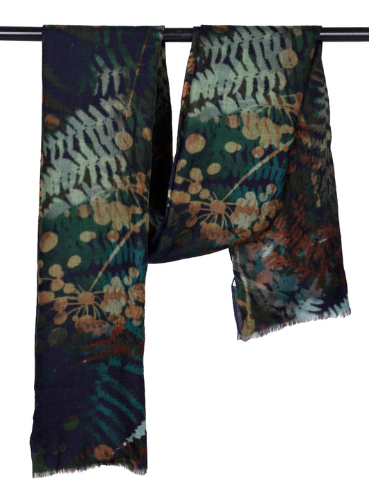 Forest Print Fine Merino Designer Scarf
