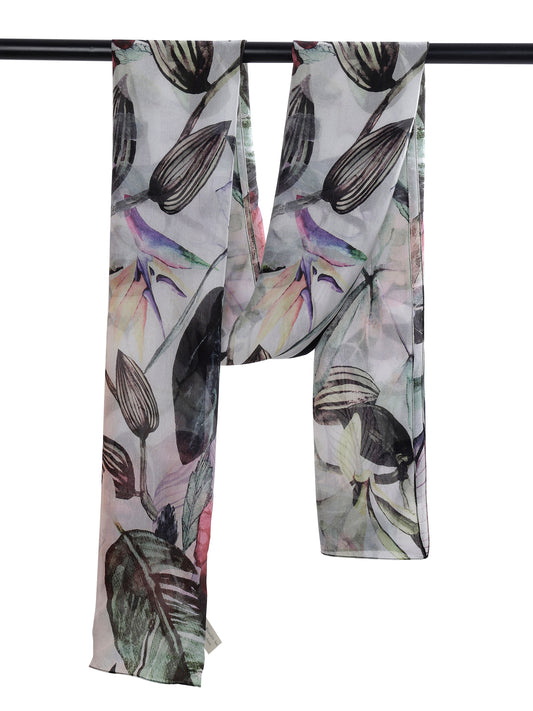 Floral Pure Silk Designer Scarf