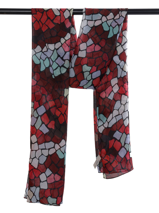 Abstract Pure Silk Designer Scarf